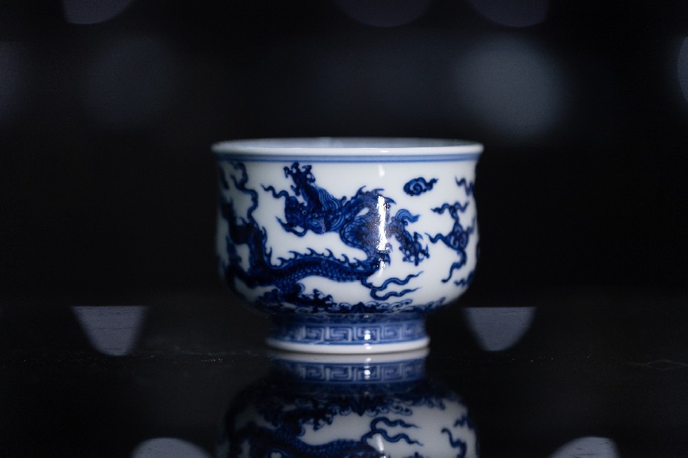 仿明双龙海水炉式杯