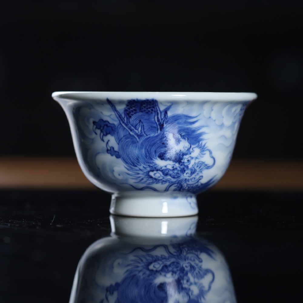 刘建锋窑仿清云龙压手杯