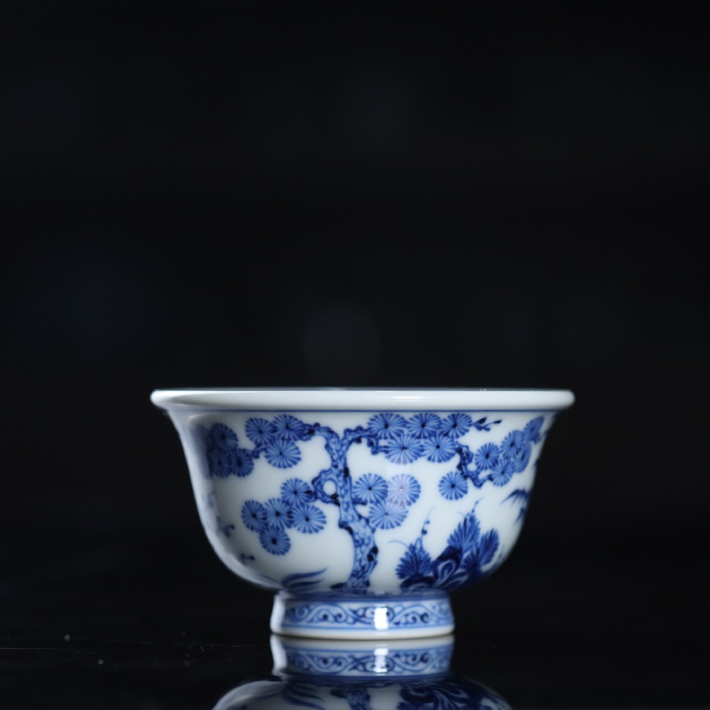 刘建锋窑松竹梅小压手杯