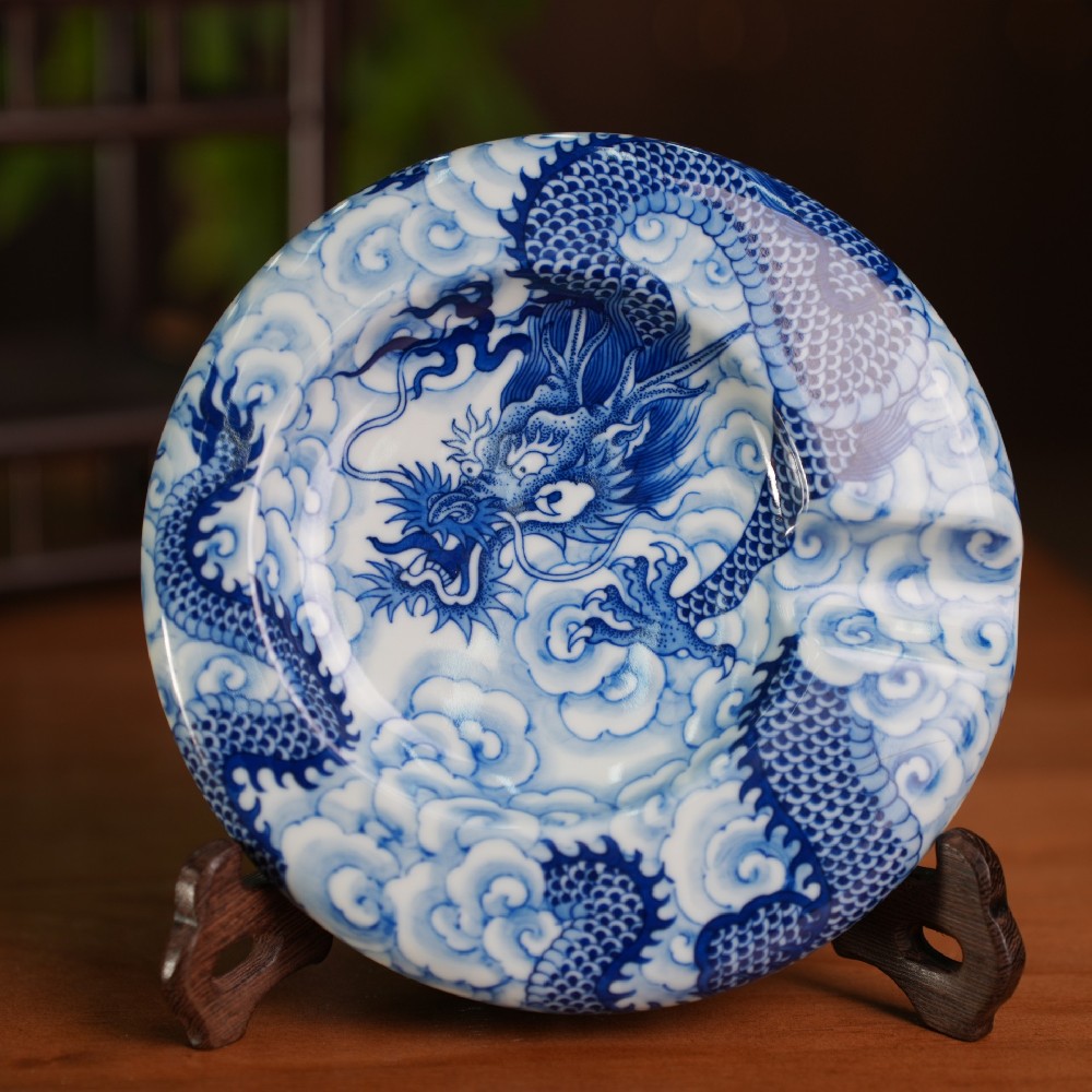 刘建锋窑仿清云龙雪茄缸