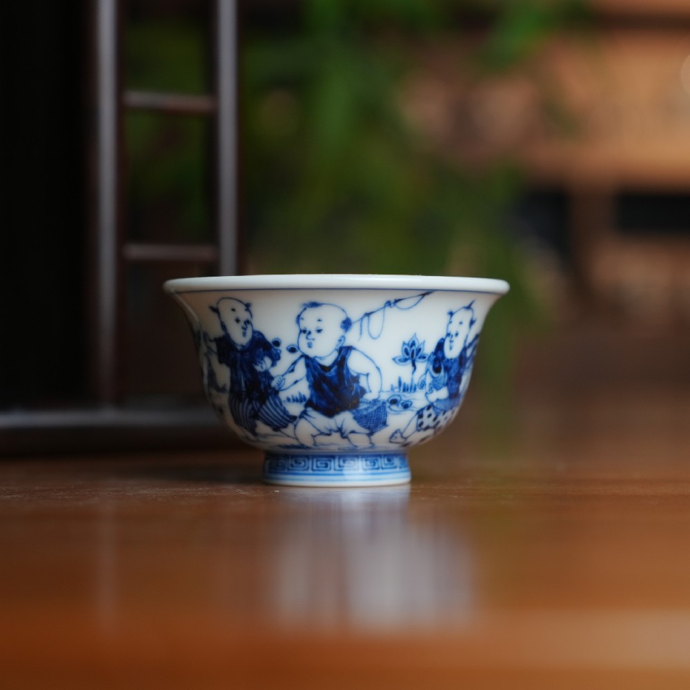 刘建锋窑童嬉图杯