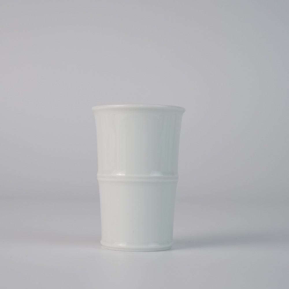 刘建锋窑白胎竹节杯