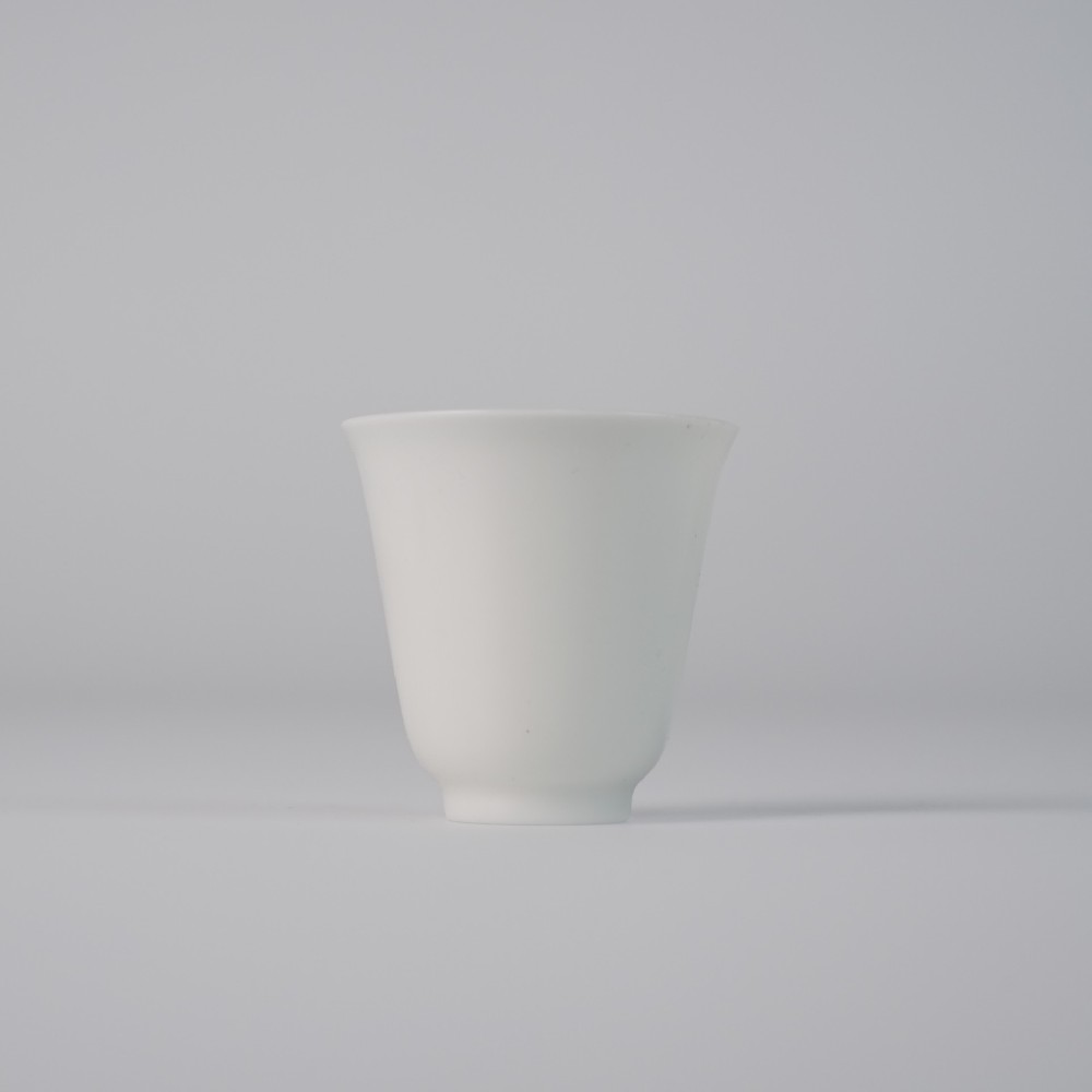 刘建锋窑白胎玉兰杯
