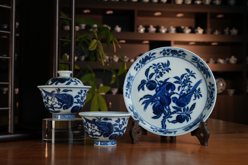 刘建锋窑仿明青花鹦鹉系列