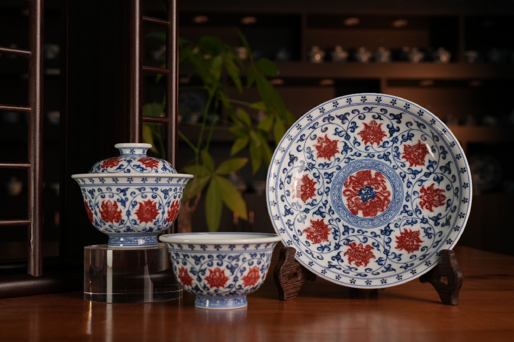 刘建锋窑青花釉里红缠枝莲系列