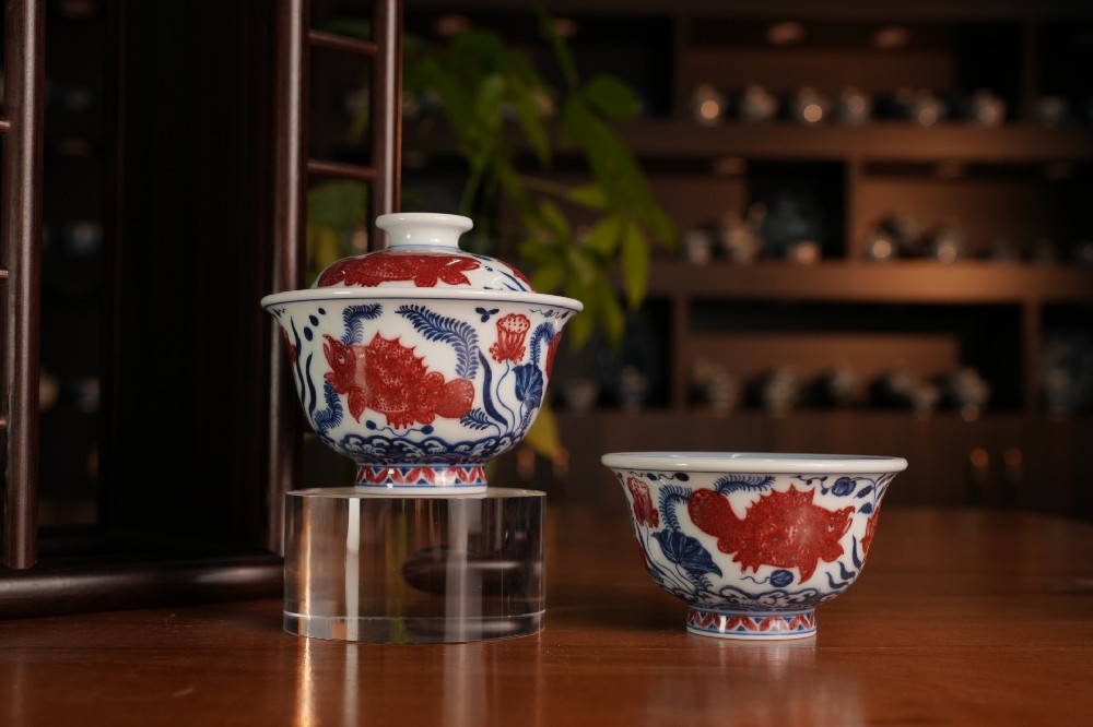刘建锋窑青花釉里红鳜鱼系列
