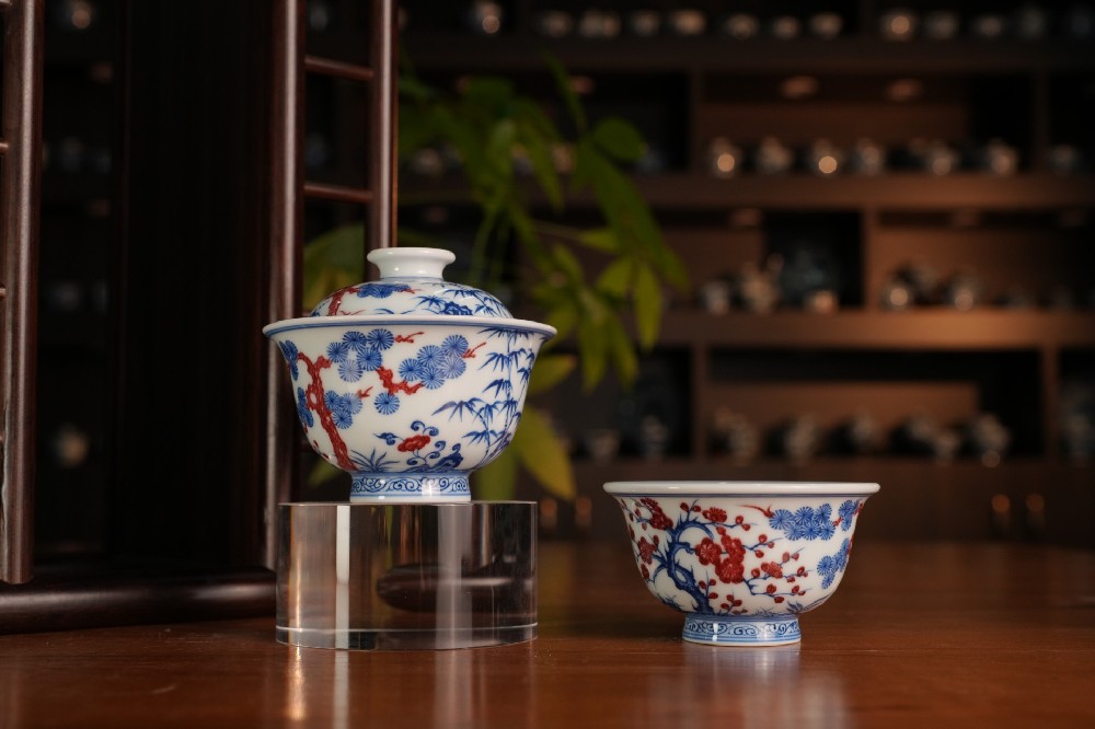 刘建锋窑青花釉里红松竹梅系列