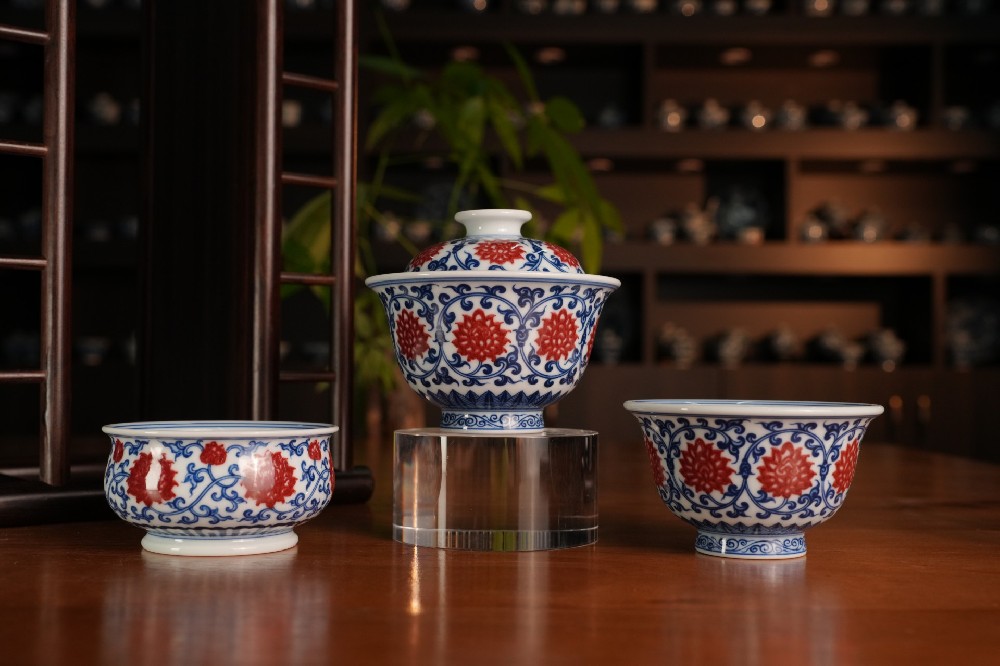 刘建锋窑青花釉里红缠枝莲系列