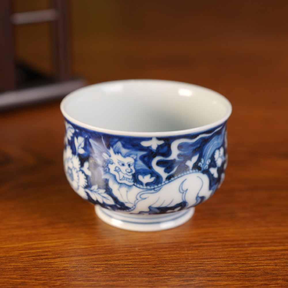 刘建锋窑仿元狮子炉式杯