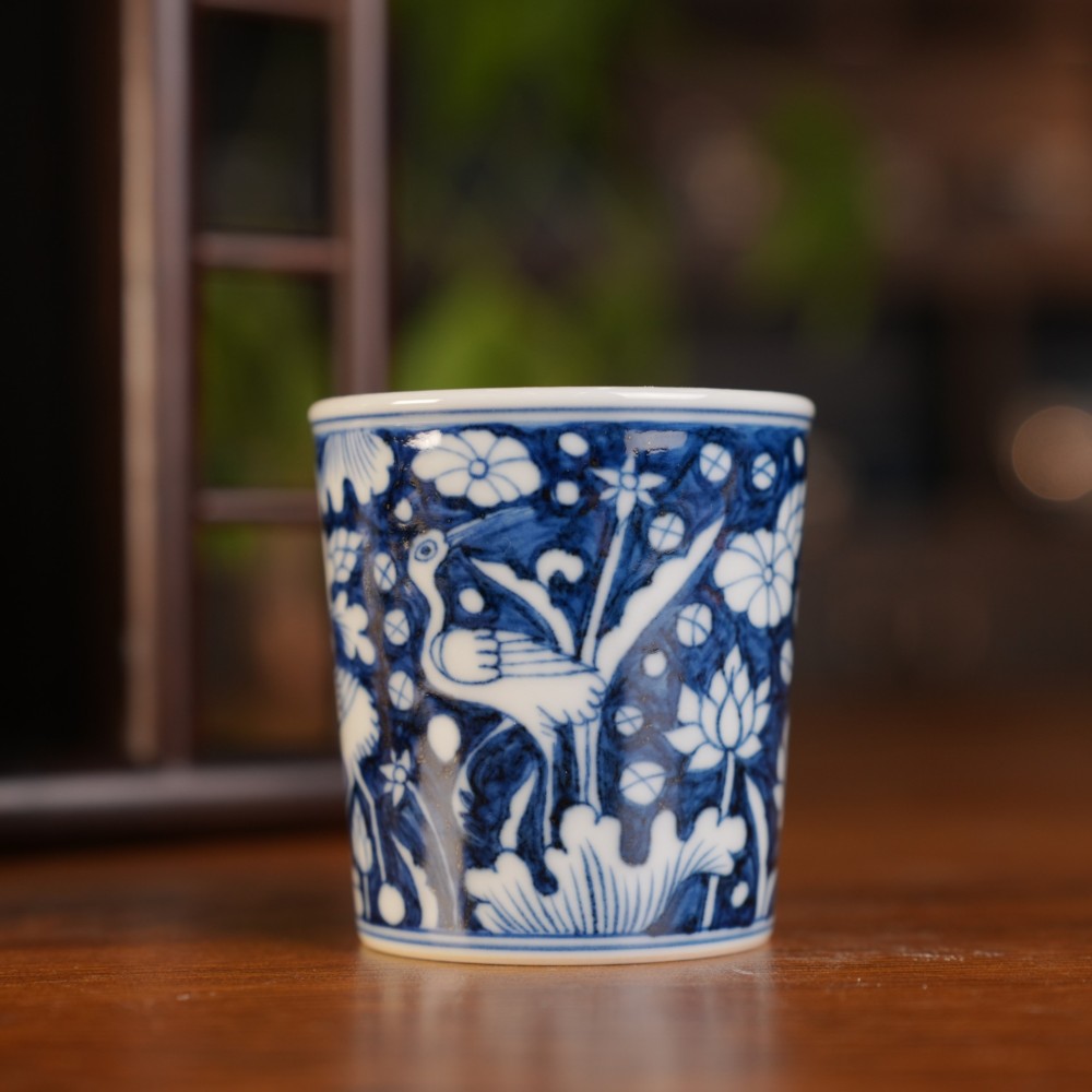 刘建锋窑仿元一鹭莲科直口杯