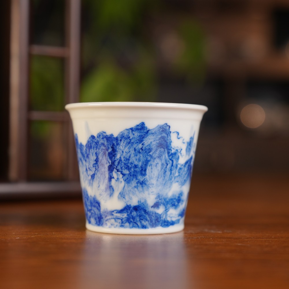 刘建锋窑山水小可乐杯