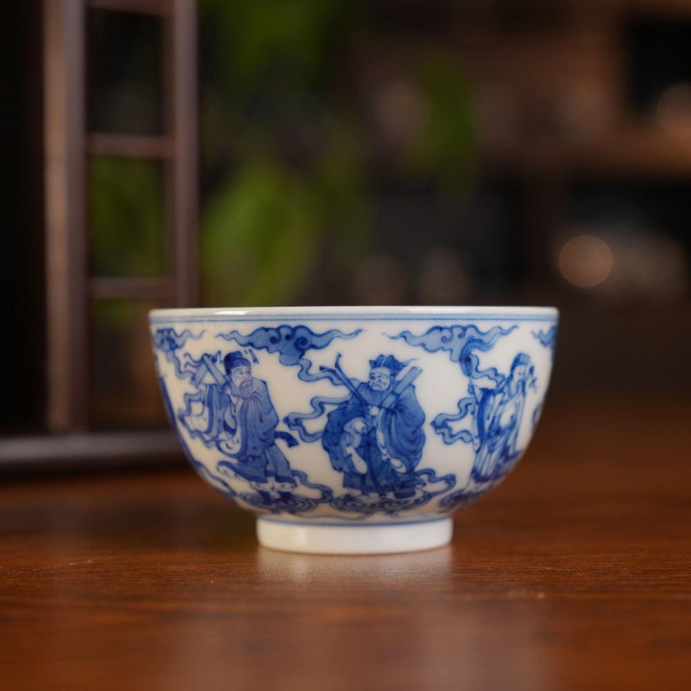 刘建锋窑仿明八仙过海扩口杯