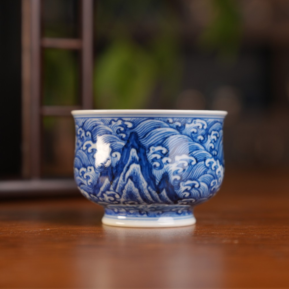 刘建锋窑仿明江崖海水炉式杯