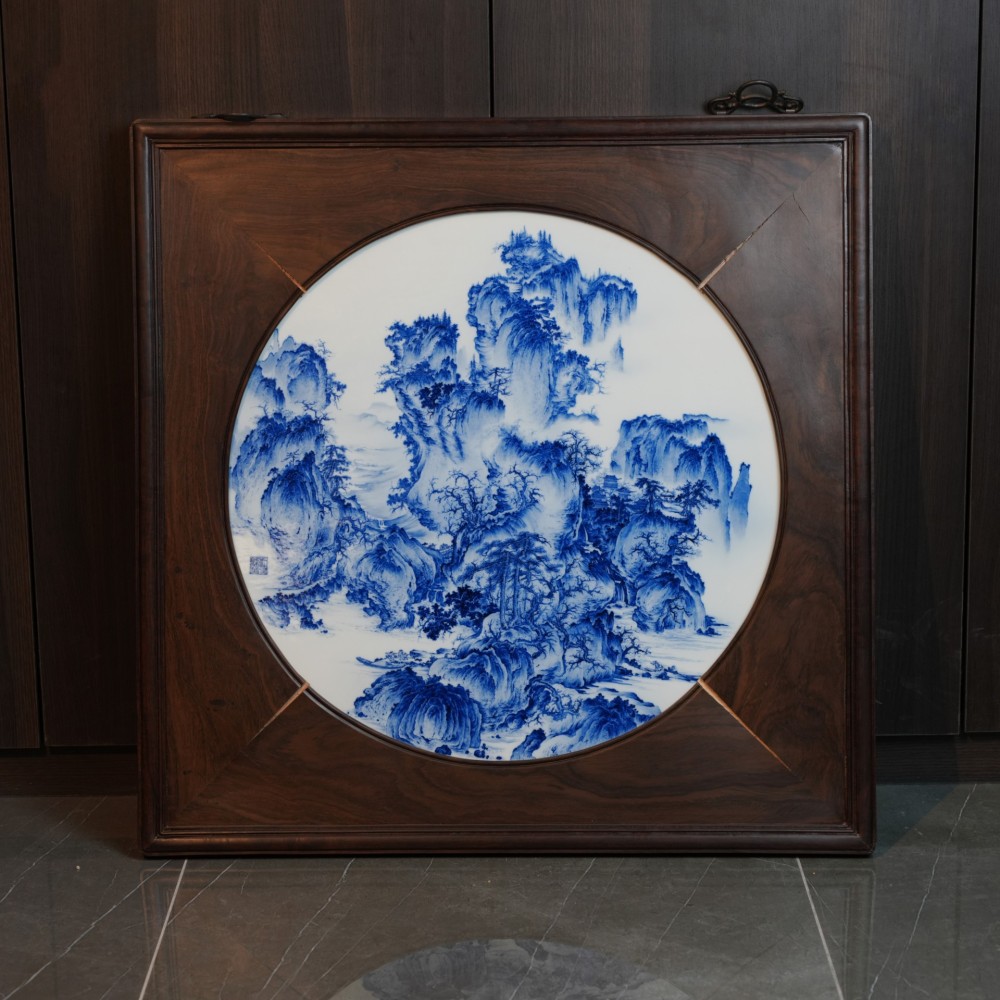 刘建锋窑山水瓷板画