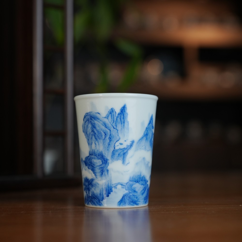 刘建锋窑山水直口杯