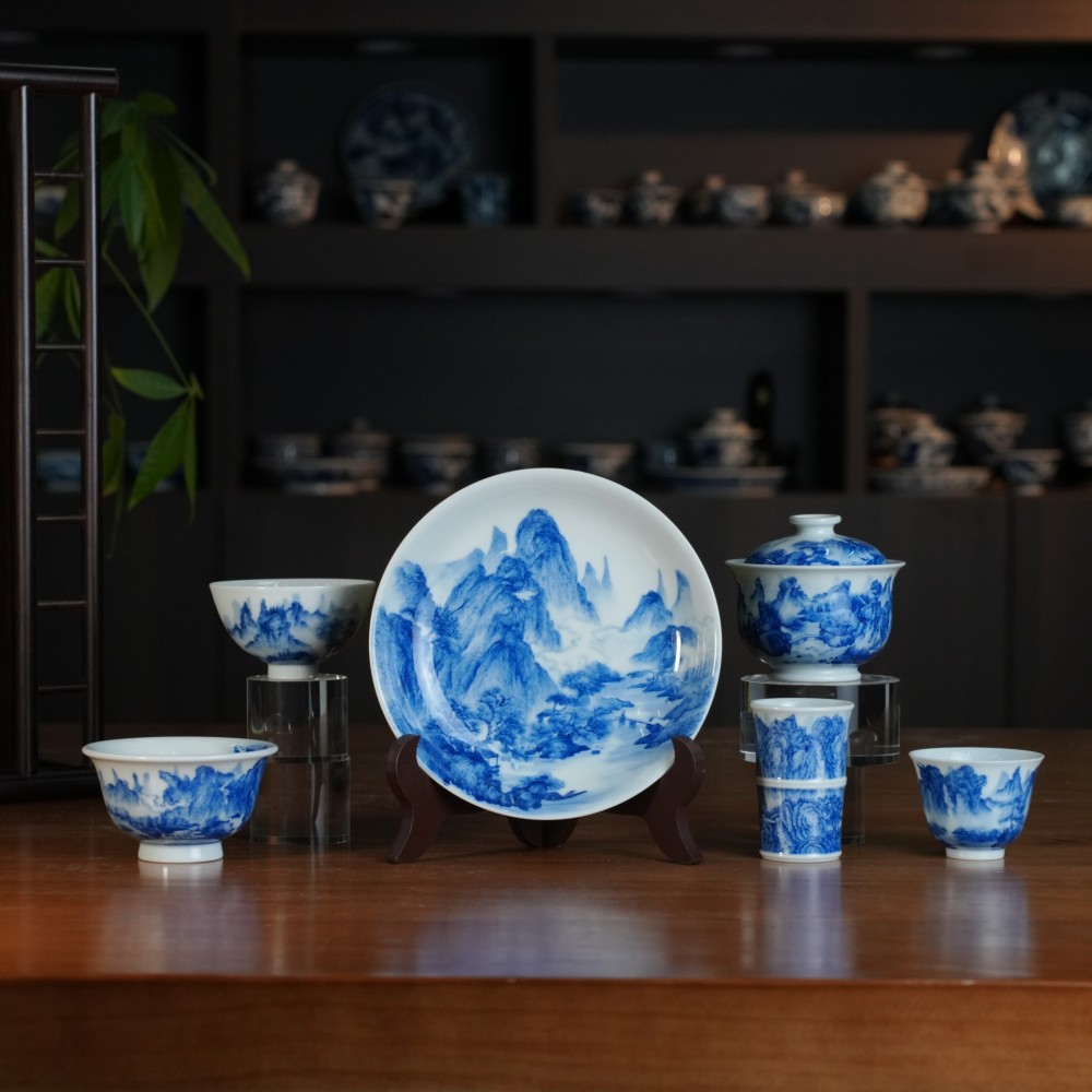 刘建锋窑青花山水系列